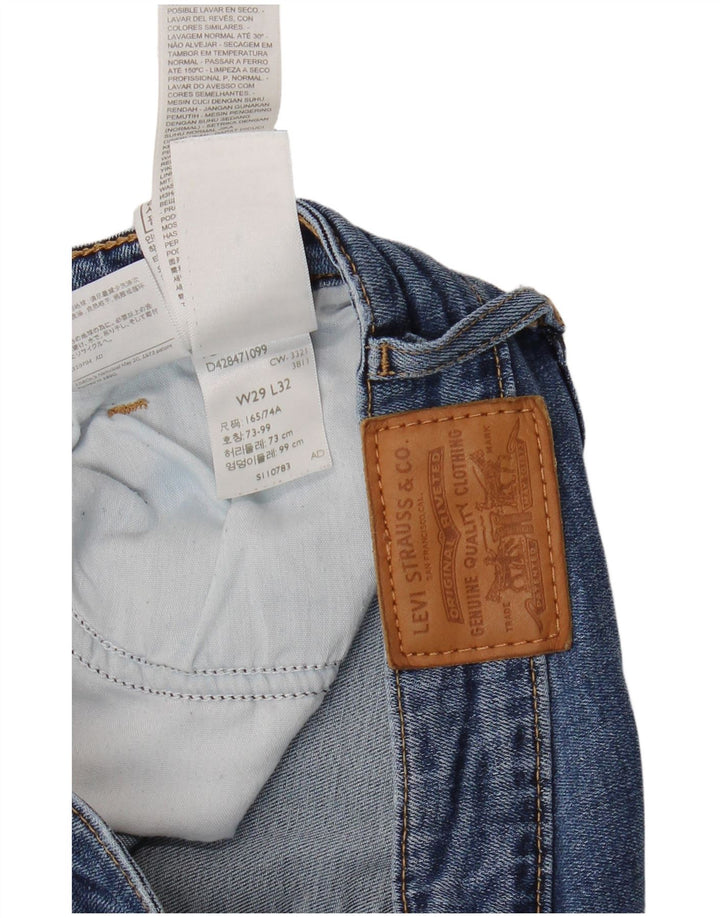 LEVI'S Damen 721 High Rise Skinny Jeans W29 L32 Blau Lyocell