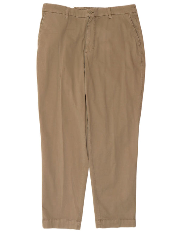 ZARA Herren Tapered Chinohose 2XL W36 L31 Beige Baumwolle