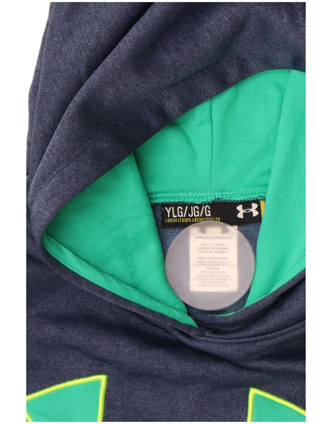 UNDER ARMOUR Mädchen-Pullover mit lockerem Kapuzenpullover, 11–12 Jahre, Größe L, Marineblau