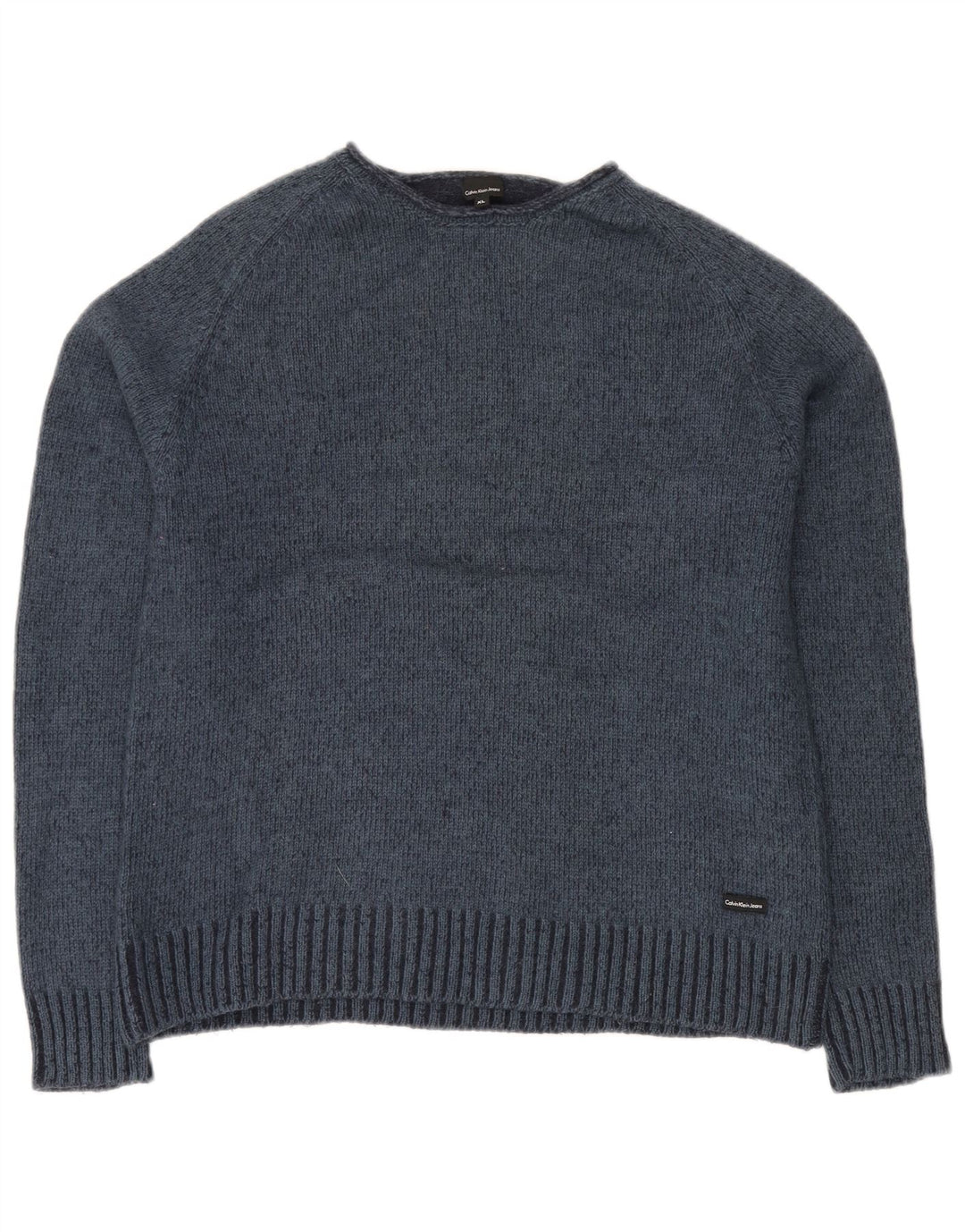 Calvin Klein Jeans Herren-Pullover mit Rundhalsausschnitt, XL, marineblaue Wolle