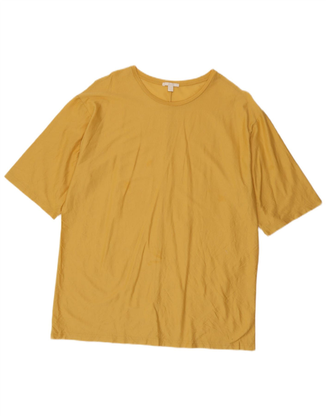 Cos Herren T-Shirt Top Large Gelb Baumwolle