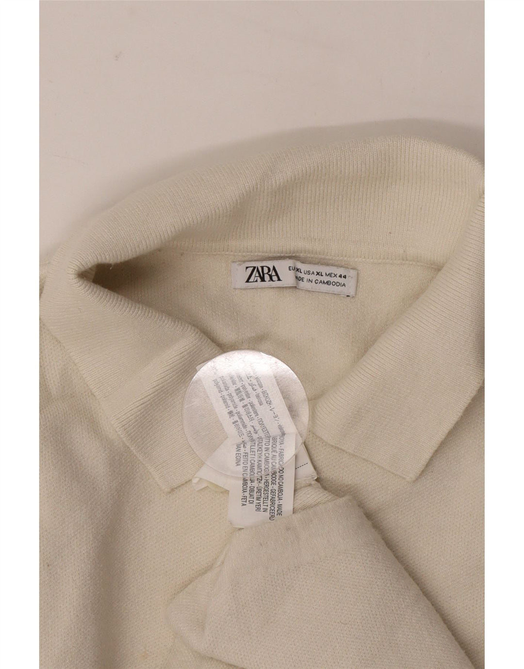 Zara Herren Rollkragenpullover Pullover XL Beige Polyester
