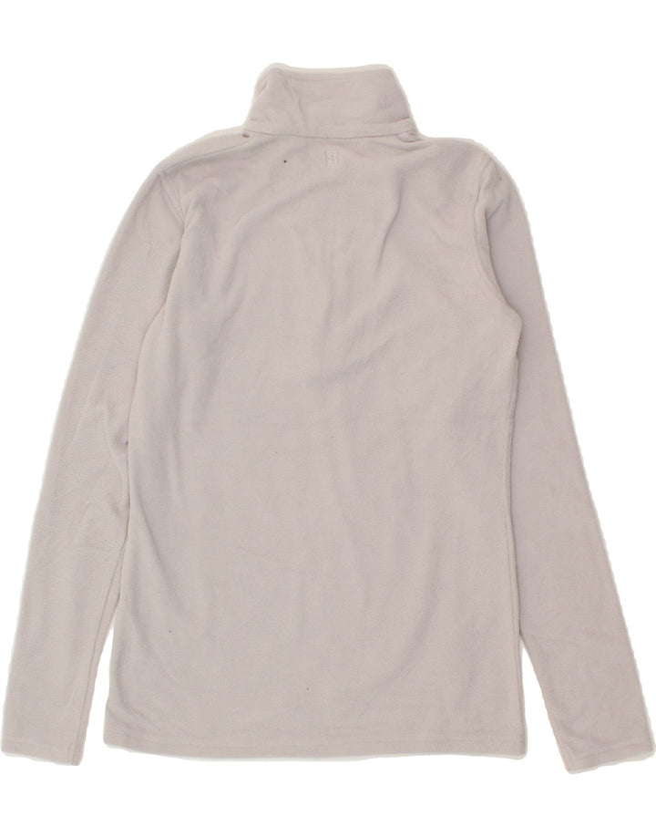 MOUNTAIN WAREHOUSE Womens Zip Neck Fleece Jumper UK 10 Small Grey Vintage Mountain Warehouse and Second-Hand Mountain Warehouse from Messina Hembry 