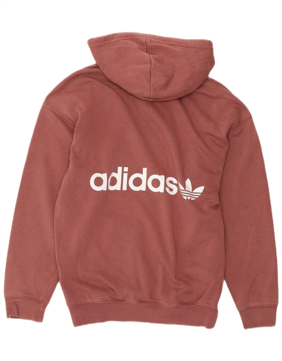 ADIDAS Womens Graphic Oversized Hoodie Pullover UK 8 Small Rosa Baumwolle