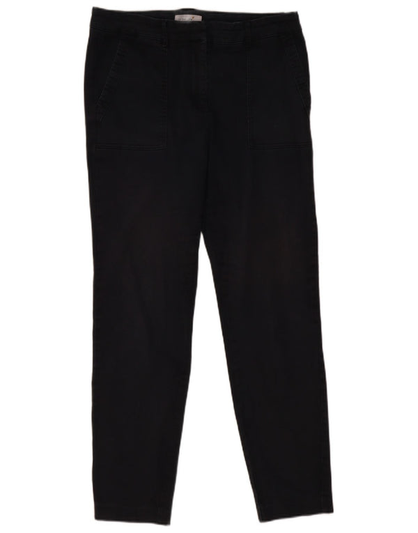 Marks & Spencer Damen Per Una Slim Freizeithose W32 L27 Schwarze Baumwolle