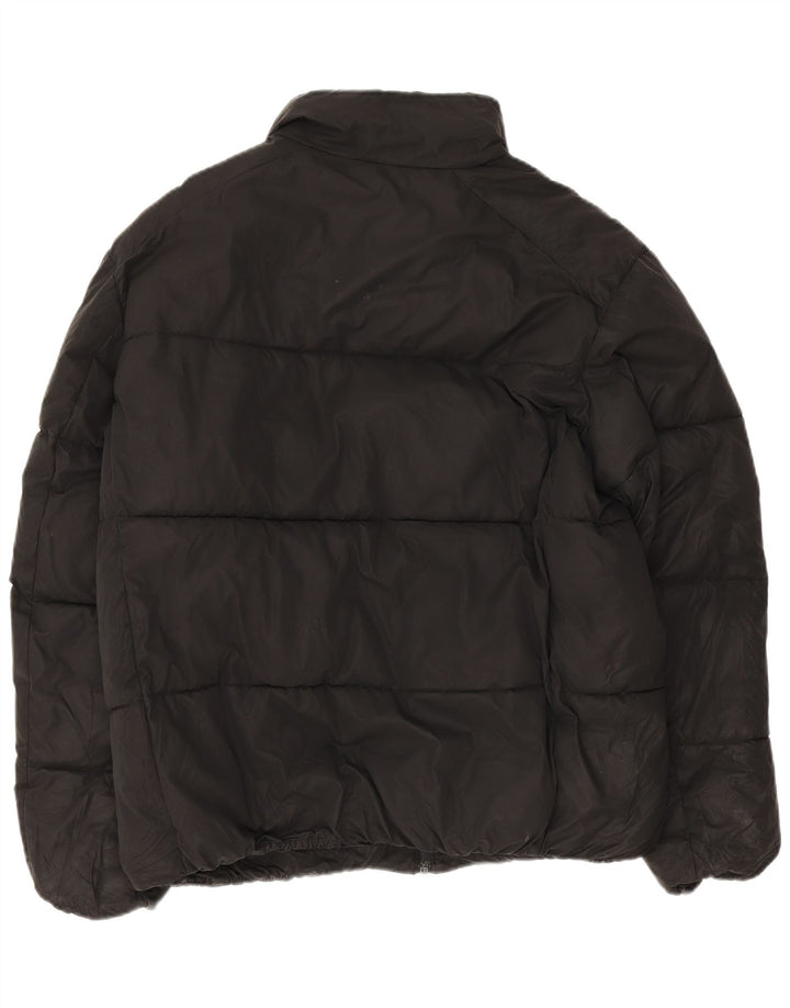 Zara Herren Wattierte Jacke UK 40 Large Schwarz