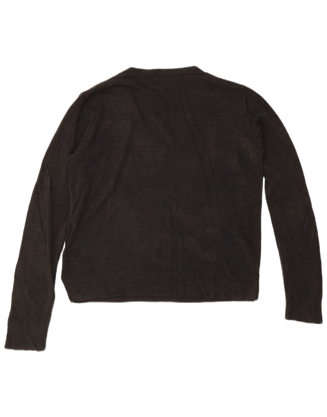 Marks & Spencer Damen-Pullover mit V-Ausschnitt, Gr. 12, Mittelschwarz, Acryl