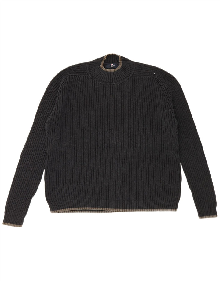 Marks & Spencer Herren-Pullover „Harbor“ in Blau mit Rundhalsausschnitt, Größe L, Marineblau