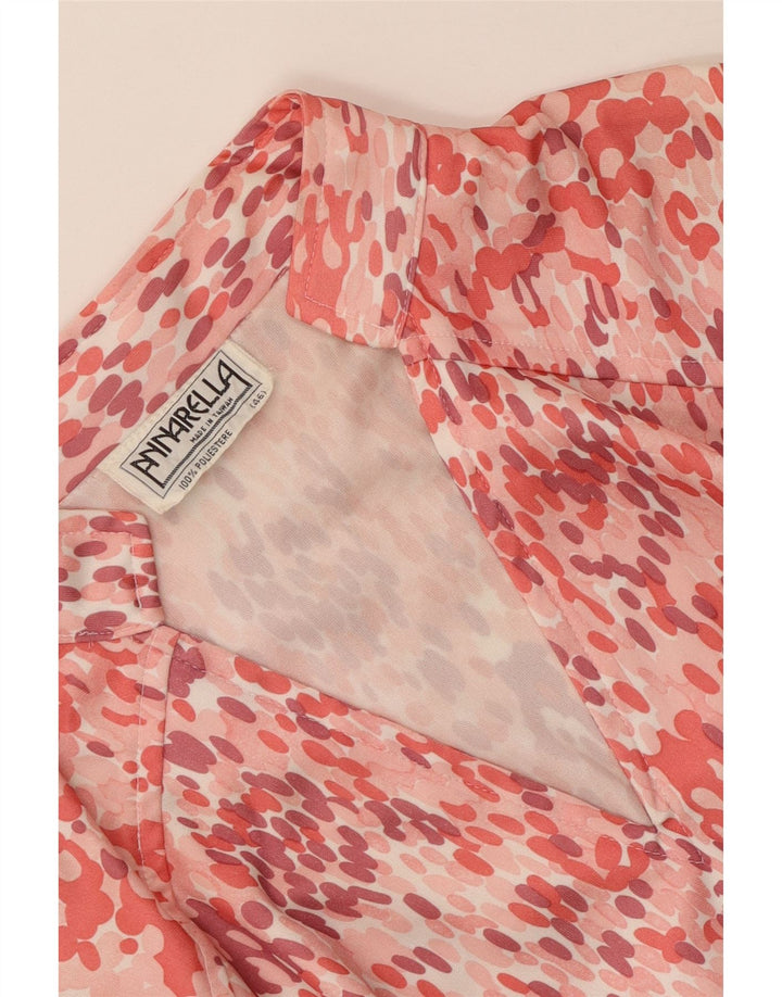 ANNARELLA Langärmliges A-Linien-Kleid für Damen IT 46 Large Pink Spotted