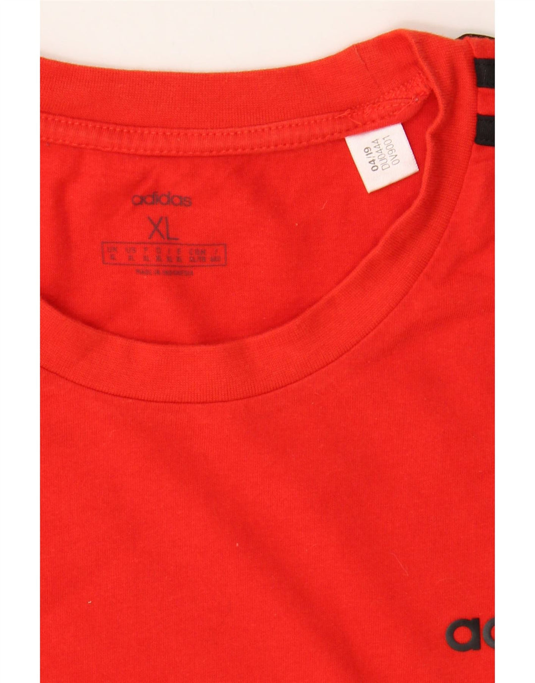 ADIDAS Mens T-Shirt Top XL Red Cotton Vintage Adidas and Second-Hand Adidas from Messina Hembry 