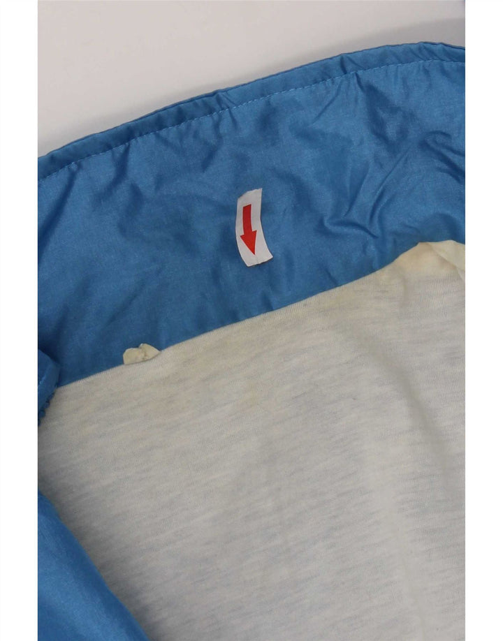 Vintage Herren Trainingsanzug Top Jacke XL Blau Colourblock Nylon
