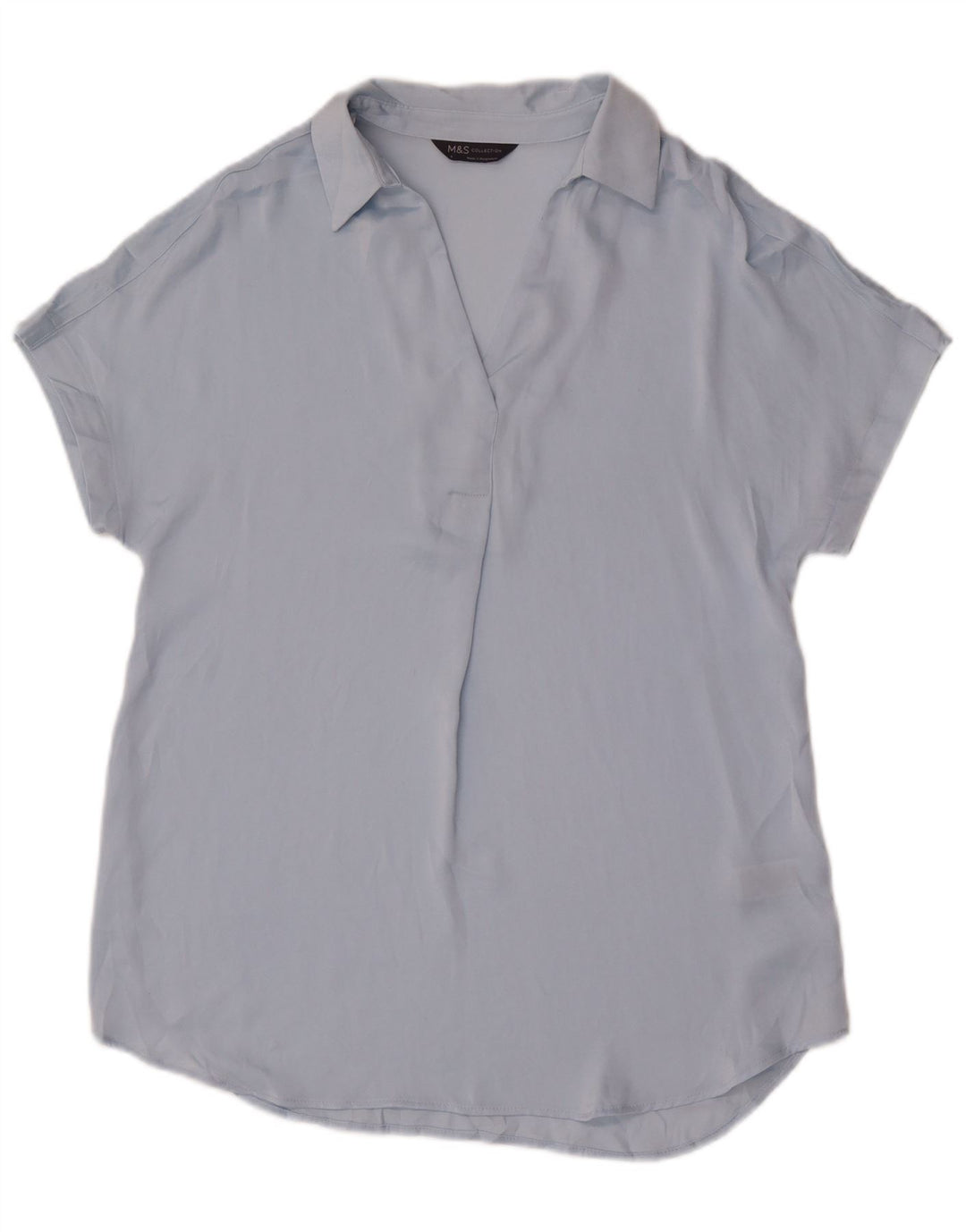 Marks & Spencer Damen Tunika-Oberteil UK 8 Small Blau Polyester