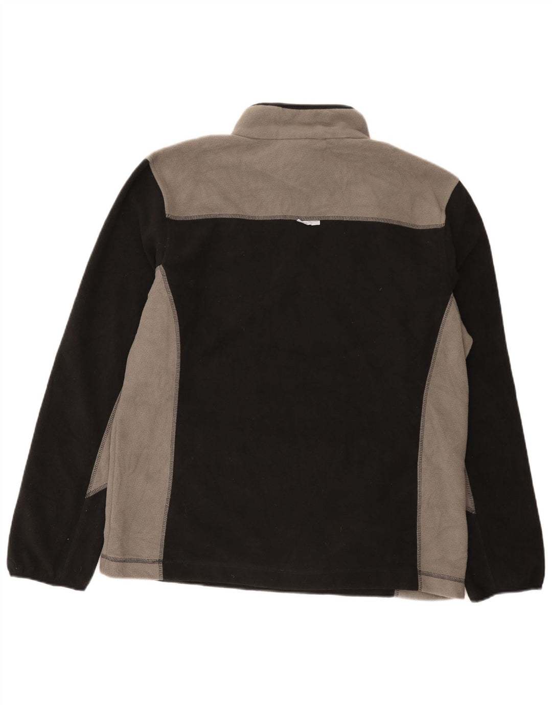 Dickies Herren-Fleecepullover mit Reißverschluss am Hals, XL, schwarzes Farbblock-Polyester