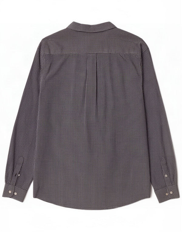 Izod Herrenhemd 2XL Marineblau Gingham Baumwolle