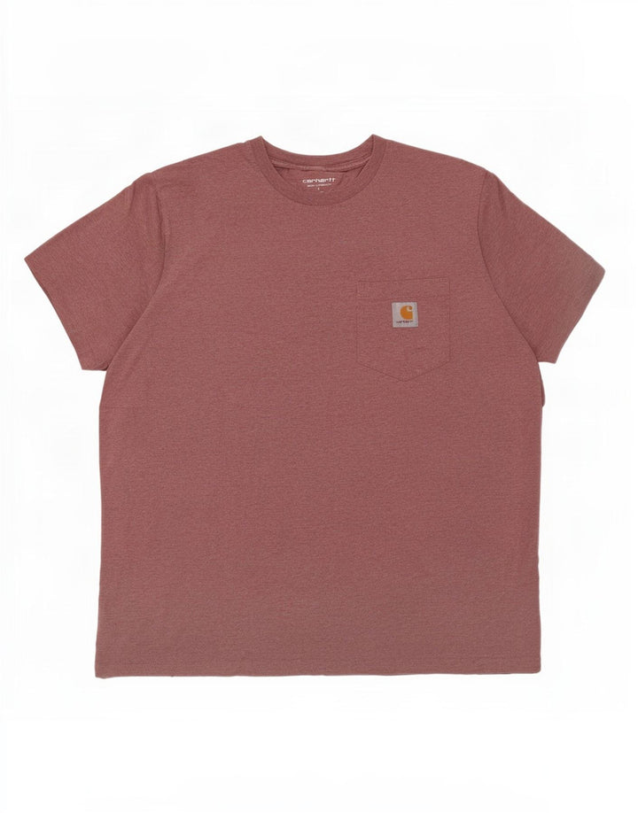 Carhartt Herren T-Shirt Top Large Maroon Cotton