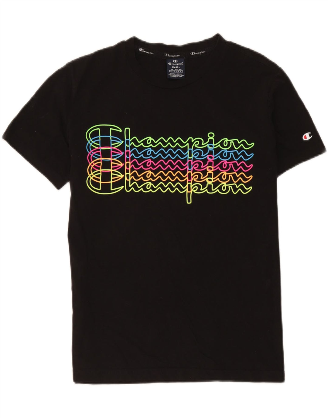 Champion Herren-T-Shirt mit Grafik, Größe S, Schwarz