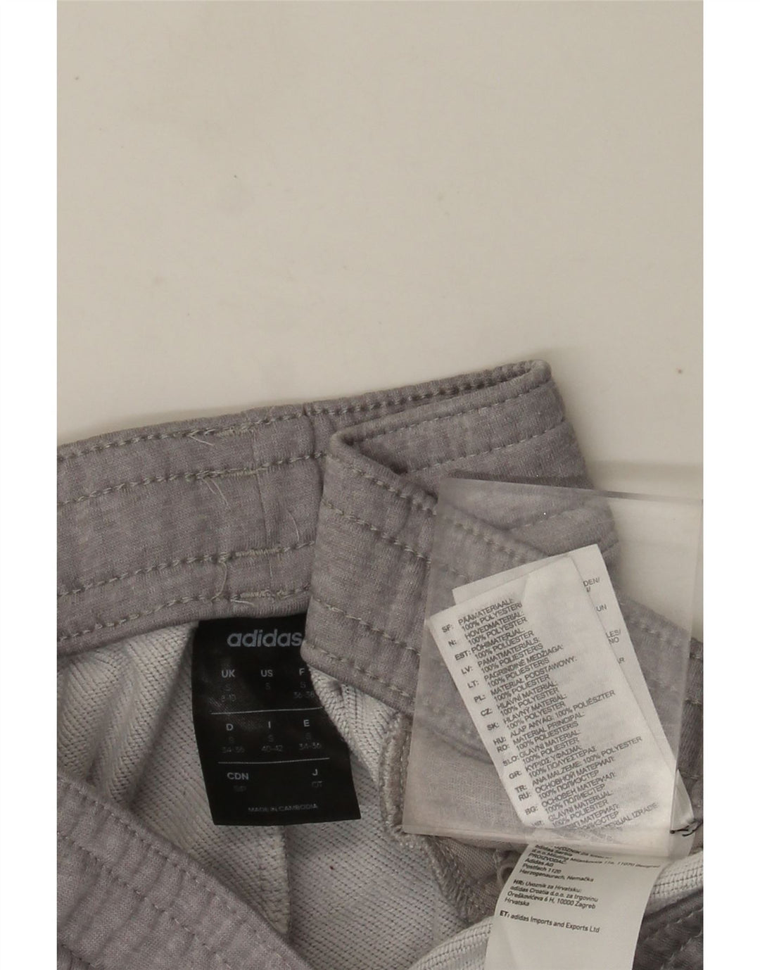 Adidas Damen Trainingshose Jogger UK 8/10 Small Grau Polyester