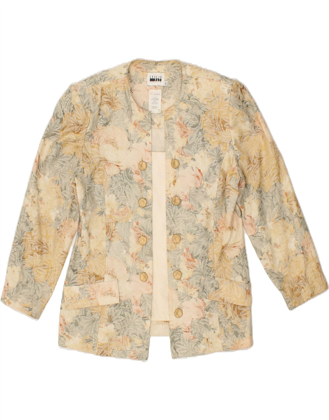 FAY Womens Double Breasted Blazer Jacket UK 12 Medium Multicoloured Floral Vintage Fay and Second-Hand Fay from Messina Hembry 