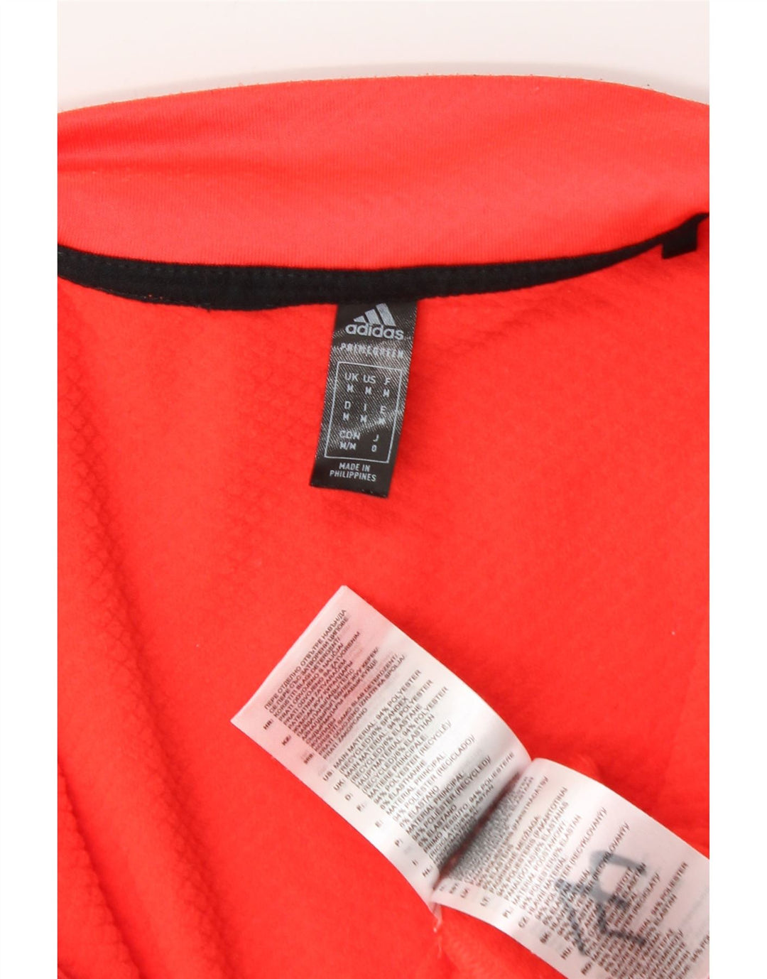 Adidas Herren Graphic Zip Neck Pullover Trainingsanzug Top Mittelrotes Polyester