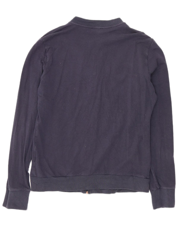 Emporio Armani Damen-Trainingsanzug-Oberteiljacke UK 14 Große marineblaue Baumwolle