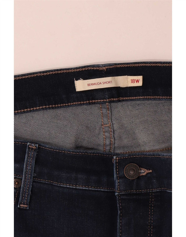 Levi's Damen Bermuda Denim Shorts US 18 2XL W40 Blaue Baumwolle