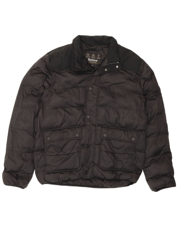 Barbour Herren gepolsterte Jacke UK 40 Large Schwarz Polyamid