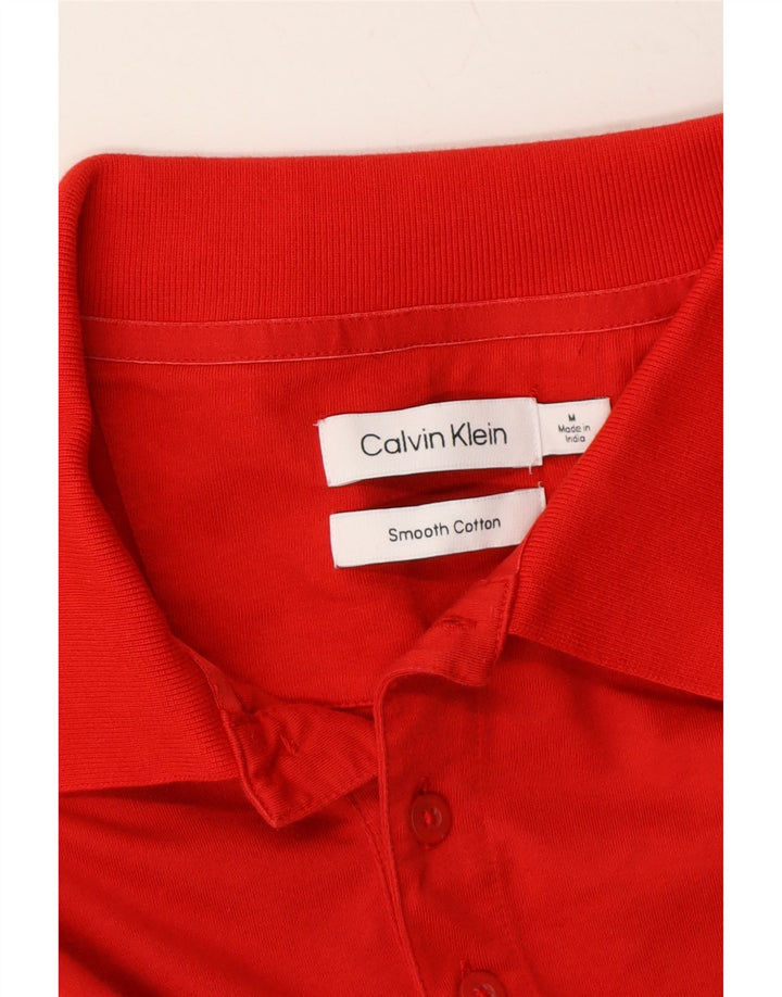 CALVIN KLEIN Mens Polo Shirt Medium Red Cotton Vintage Calvin Klein and Second-Hand Calvin Klein from Messina Hembry 