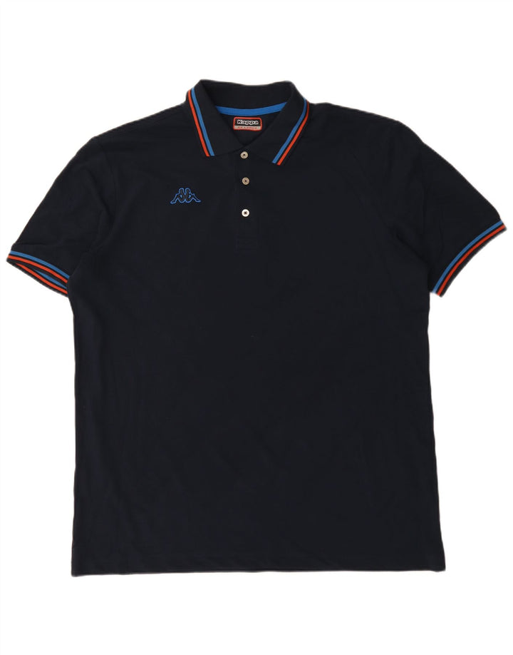 Kappa Herren Poloshirt 2XL Schwarz Baumwolle