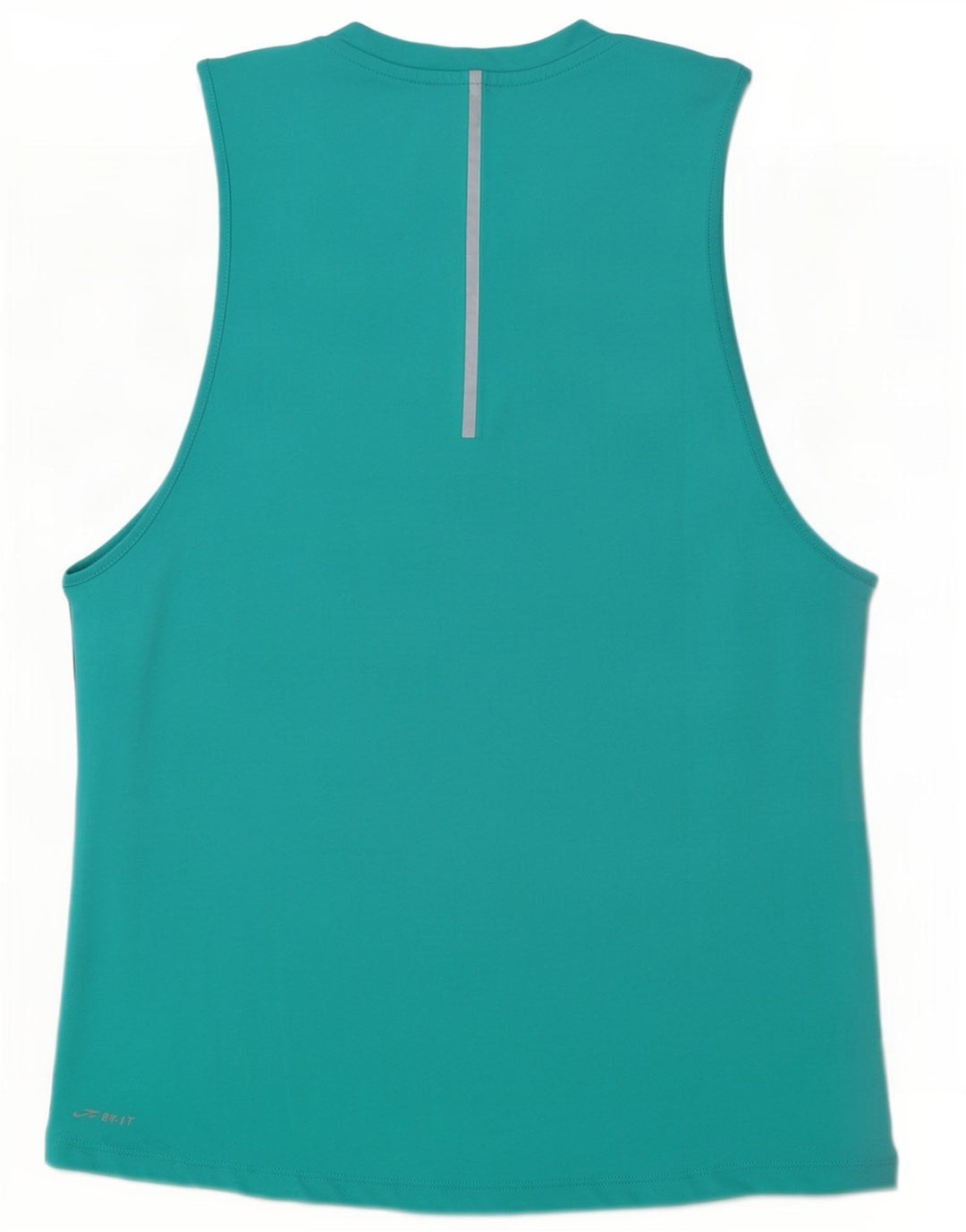 Nike Damen Dri Fit Grafik-Trägershirt UK 14 Mitteltürkis Farbblock