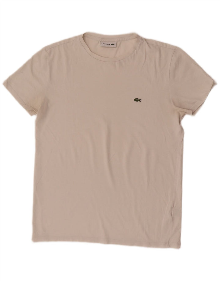 Lacoste Herren T-Shirt Top Small aus weißer Baumwolle