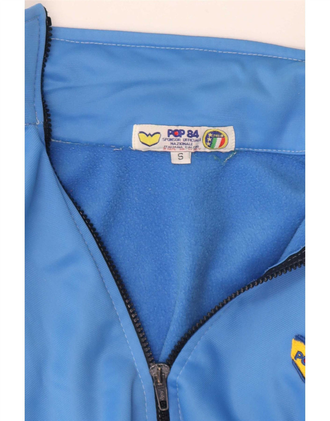 POP 84 Herren-Trainingsanzug, Oberteil, Jacke, klein, blau, Farbblock
