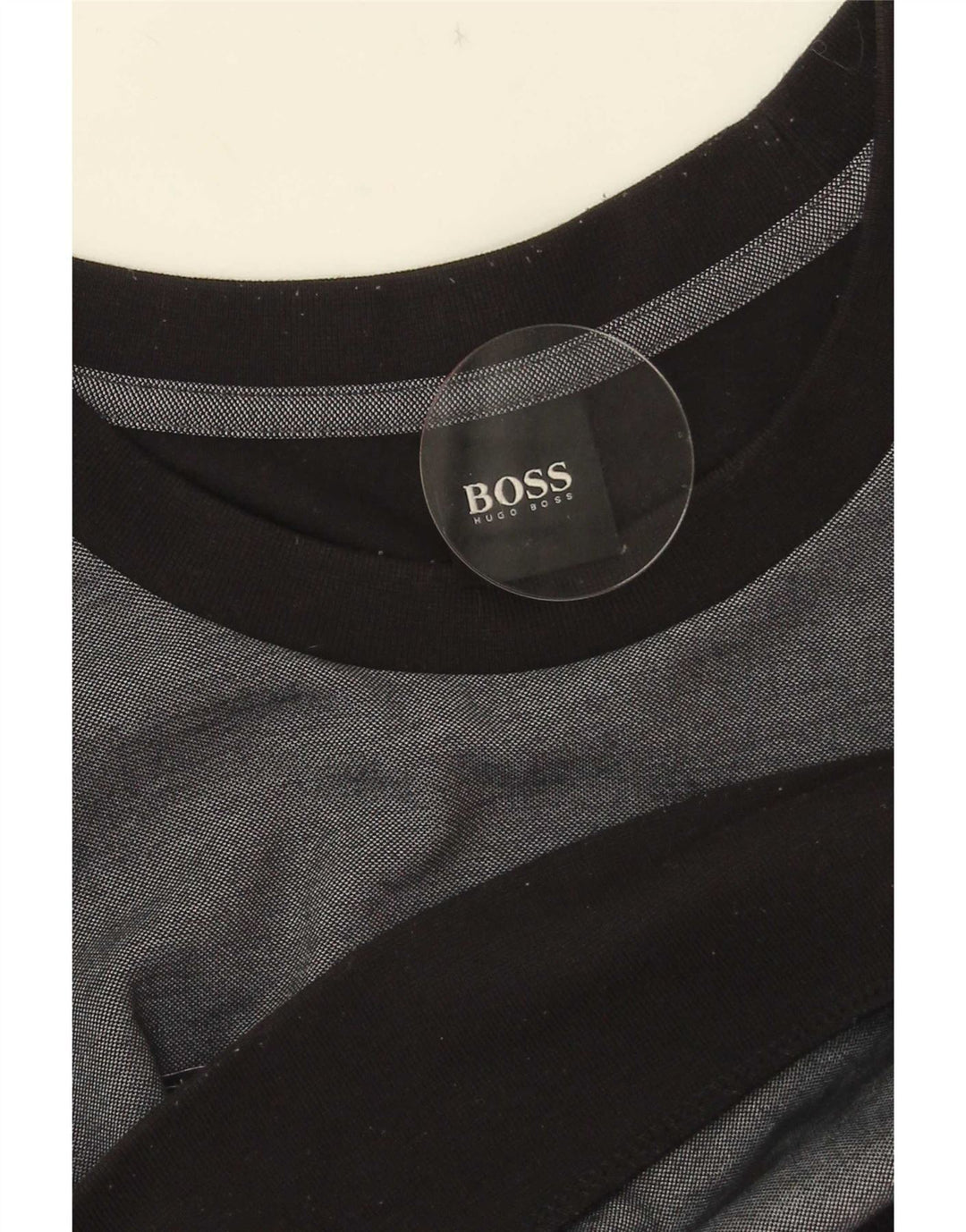 Hugo Boss Herren-Sweatshirt mit Grafik, mittelgraue Colourblock-Baumwolle