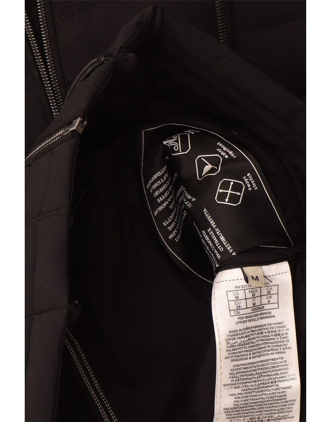 GUESS Womens Padded Jacket UK 8 Small Black Polyamide Vintage Guess and Second-Hand Guess from Messina Hembry 