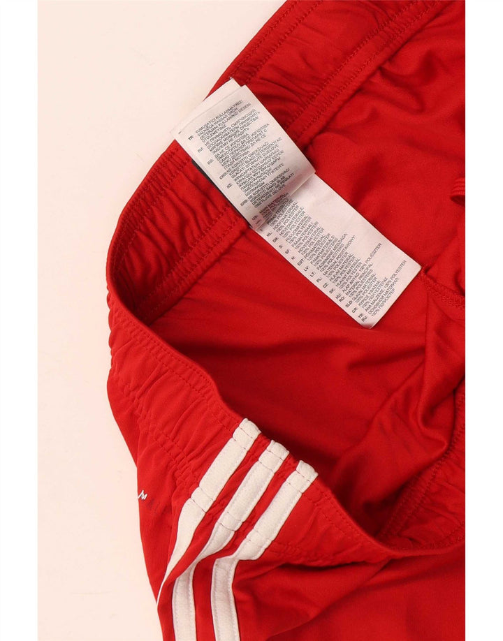 Adidas Damen Sportshorts UK 14 Mittelrotes Polyester