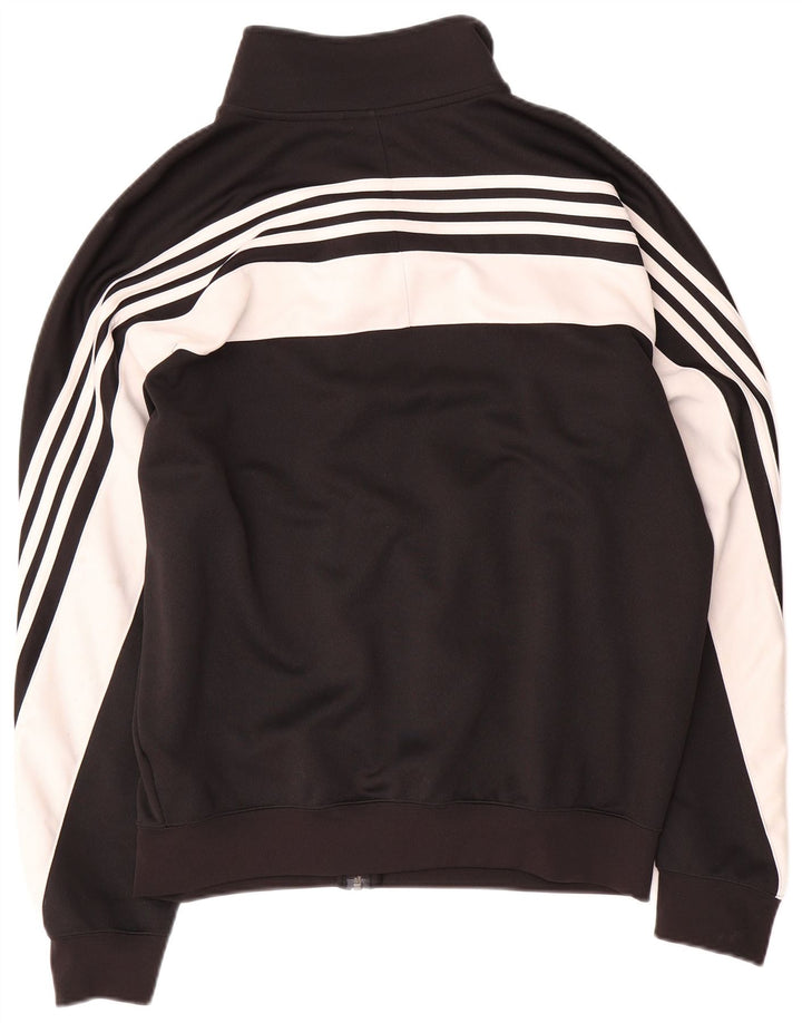 Adidas Herren-Trainingsanzug-Top-Jacke, großes schwarzes Farbblock-Polyester