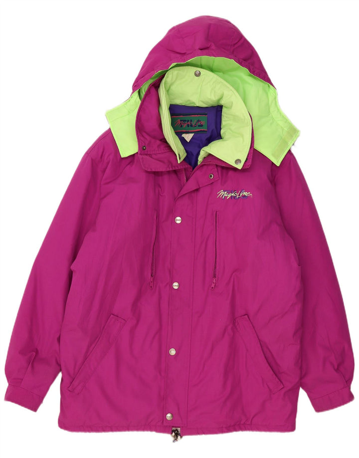 Fila Wattierte Herrenjacke mit Kapuze IT 52 XL Pink Colourblock Polyester