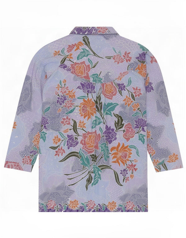 Vintage Damen Tunikakleid UK 14 Medium Lila Blumen