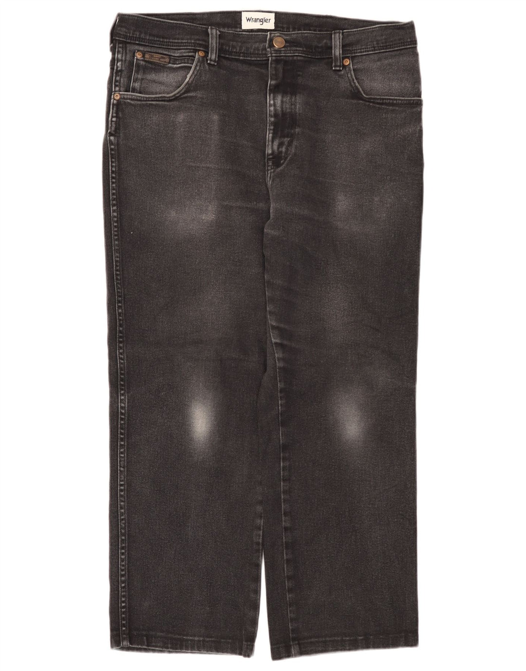 Wrangler Herren Texas Straight Jeans W36 L26 Schwarze Baumwolle