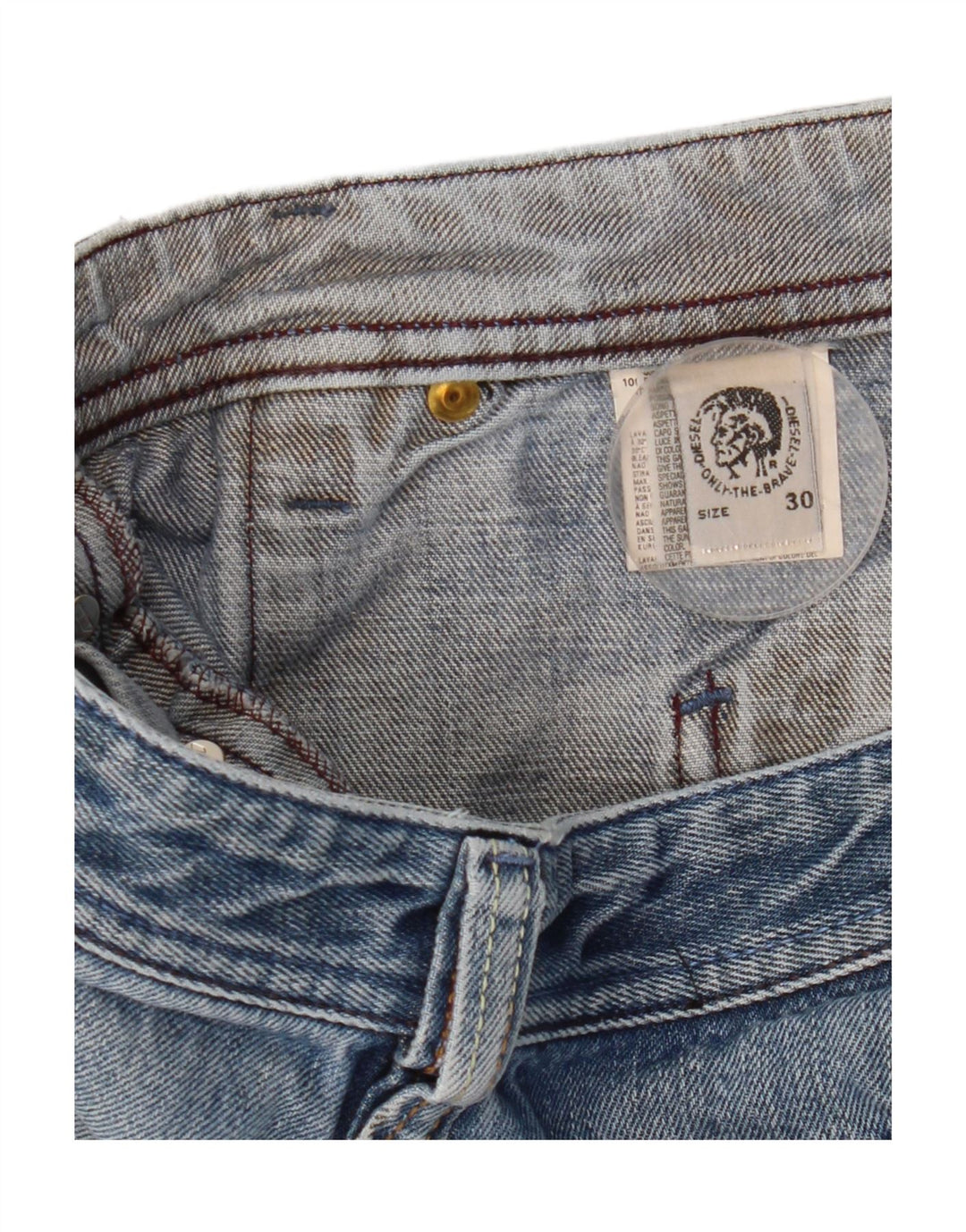 Diesel Damen Cargo Loose Jeans W30 L30 Blaue Baumwolle