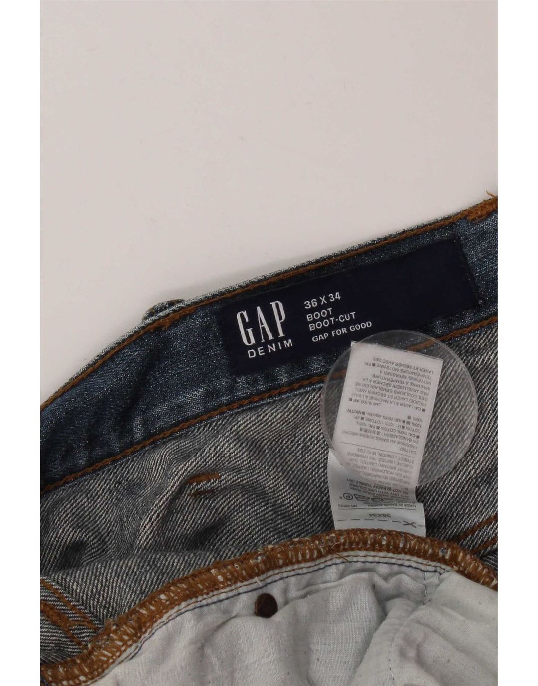 Gap Herren Bootcut Jeans W36 L34 Blaue Baumwolle
