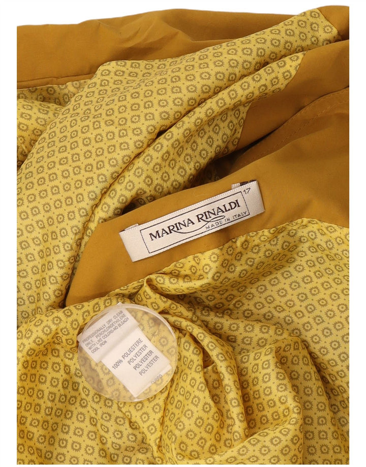 Marina Rinaldi Damen Übergroßer Mantel, Größe 17, kleines gelbes Polyester