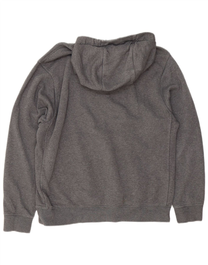 Nike Herren-Kapuzenpullover aus mittelgrau gefleckter Baumwolle