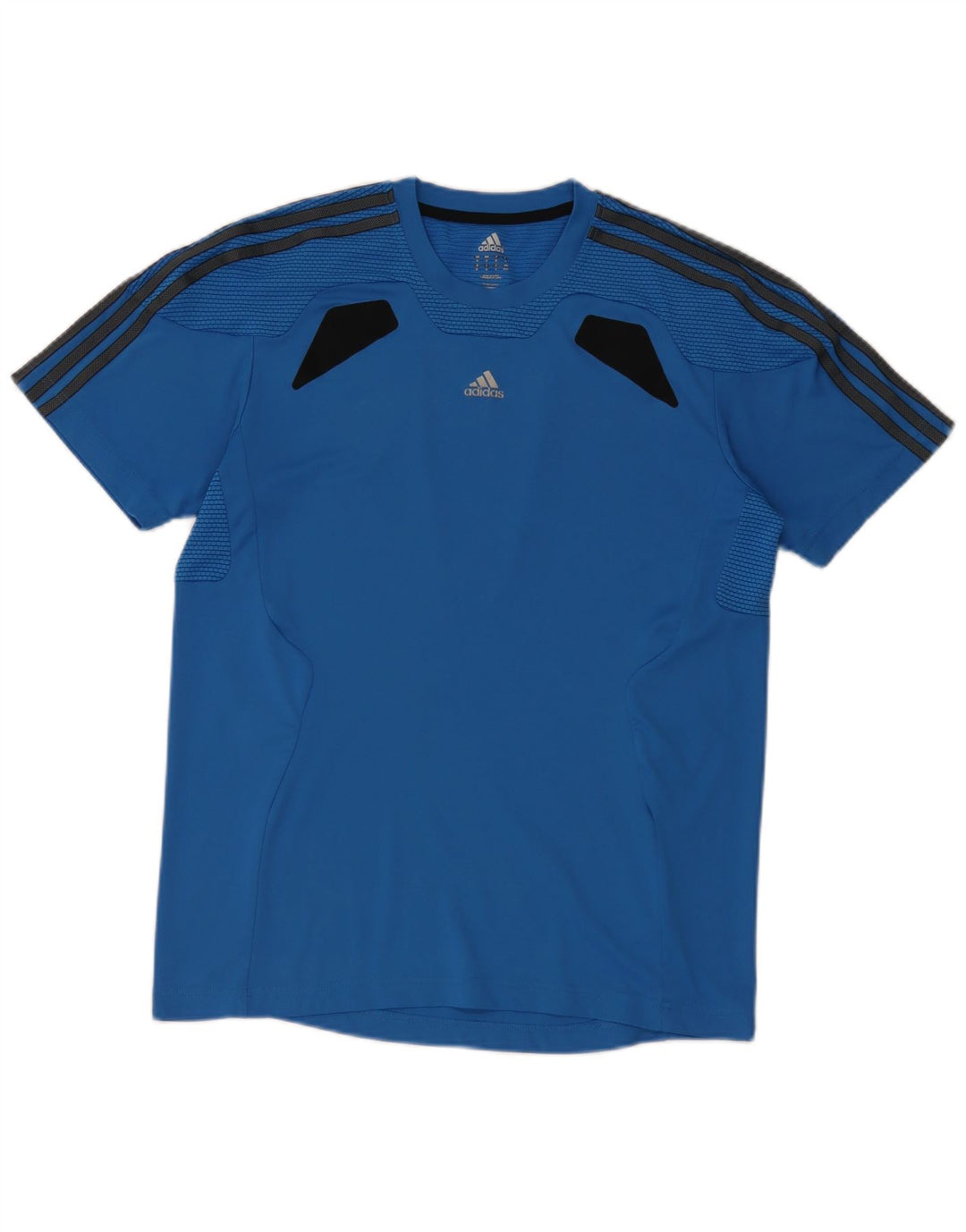 Adidas Herren Climacool T-Shirt Top Mittelblaues Colourblock-Polyester