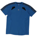 Adidas Herren Climacool T-Shirt Top Mittelblaues Colourblock-Polyester