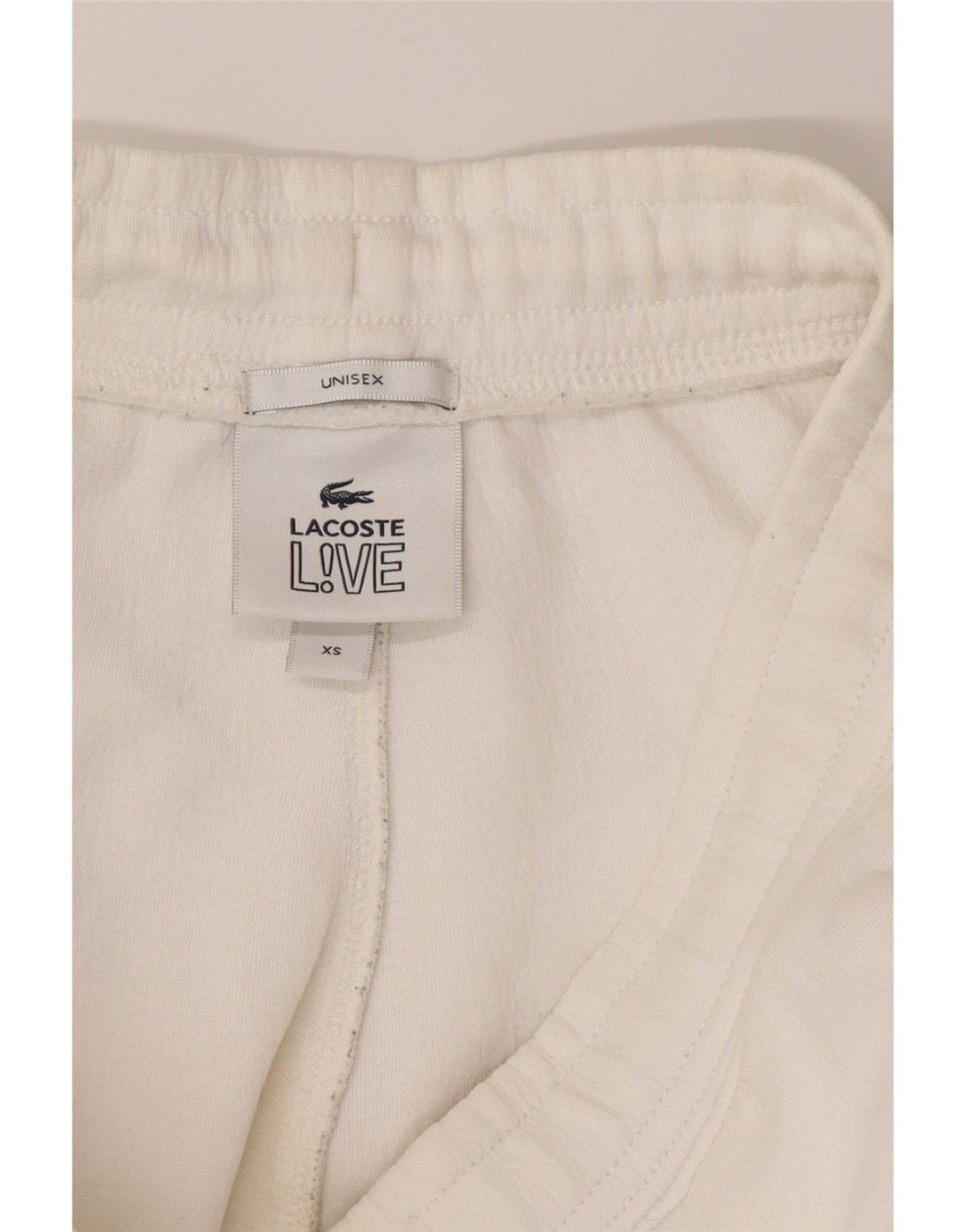 Lacoste Herren-Trainingshose mit Grafik, XS, weiße Baumwolle
