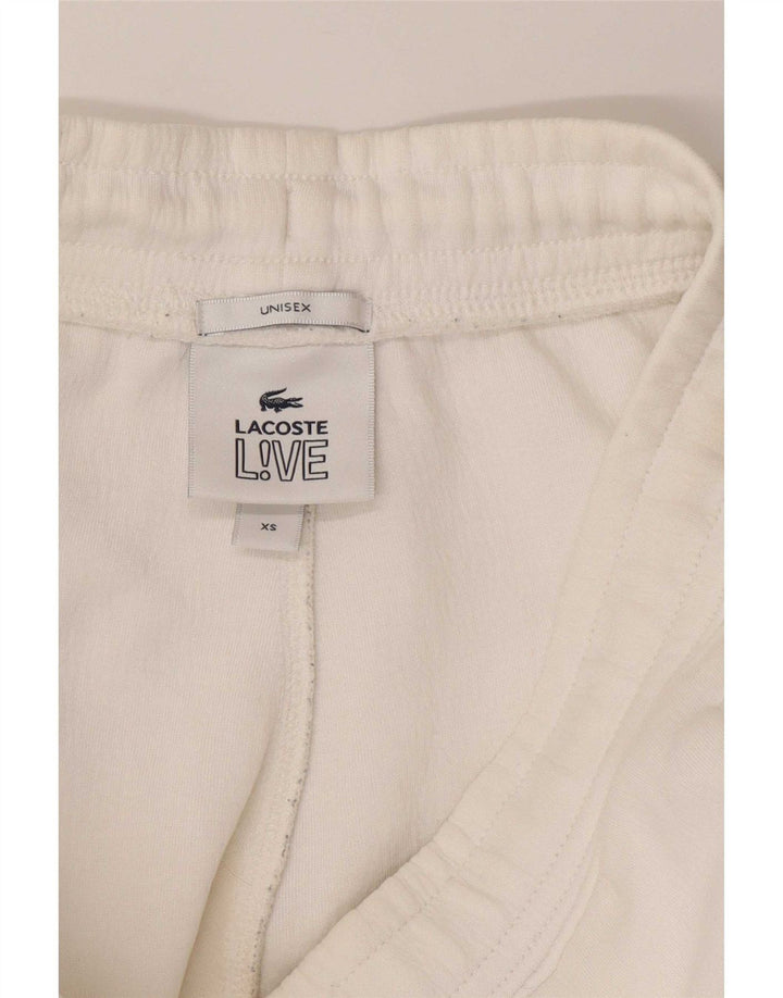 Lacoste Herren-Trainingshose mit Grafik, XS, weiße Baumwolle