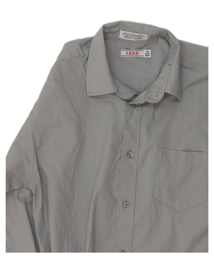 IZOD Boys Shirt 15-16 Years XL Grey Cotton Vintage Izod and Second-Hand Izod from Messina Hembry 