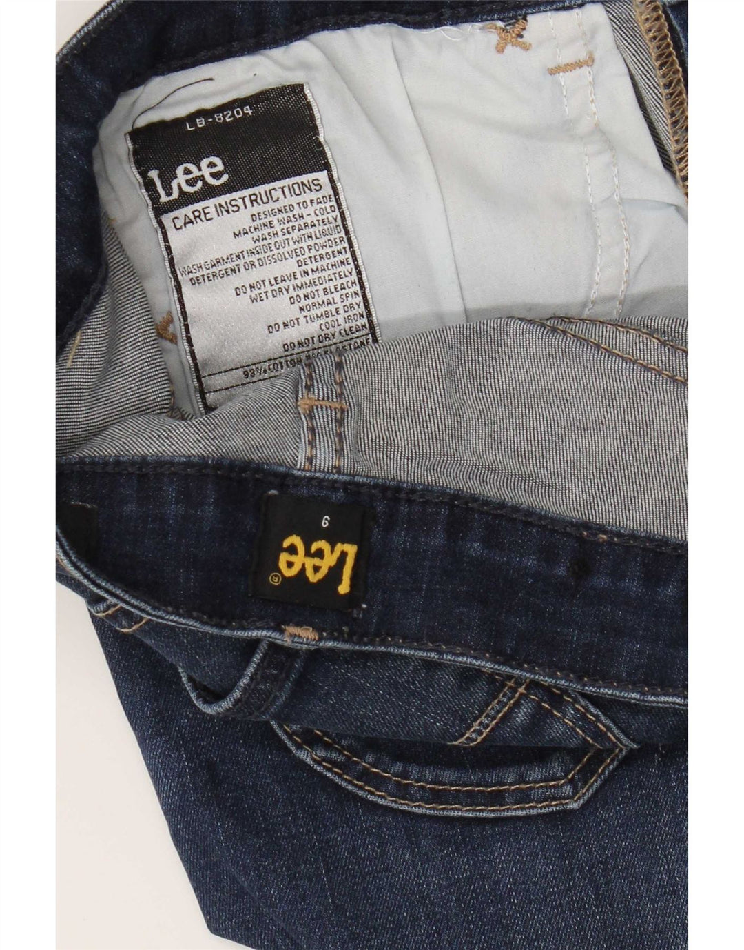 Lee Damen Bootcut-Jeans US 9 Medium W28 L27 Blaue Baumwolle