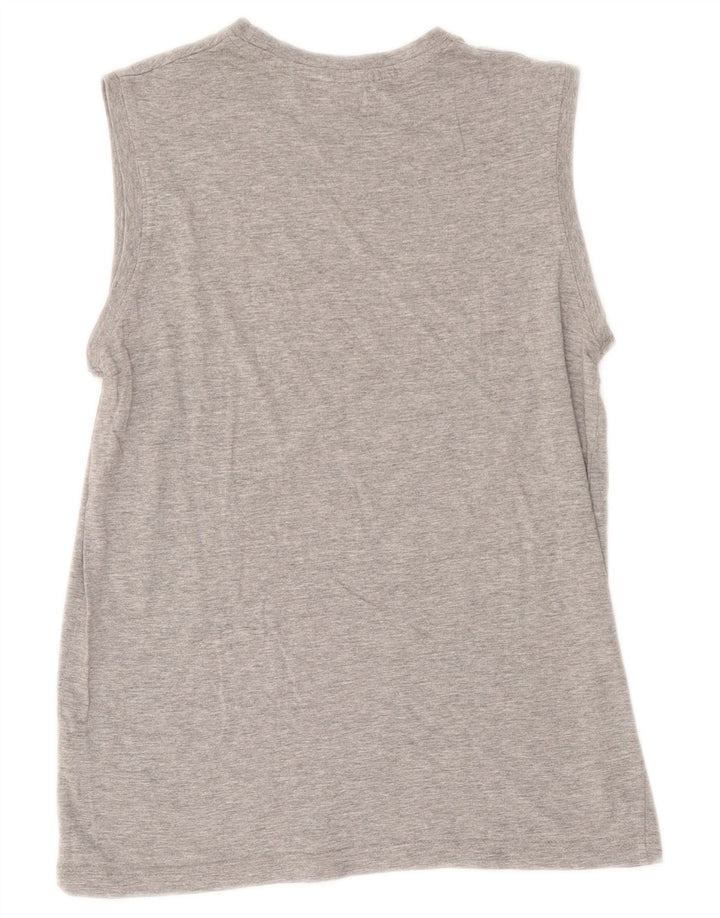 Kappa Womens Graphic Vest Top UK 14 Mittelgraue Baumwolle