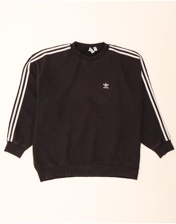Adidas Damen-Sweatshirt in Übergröße, Größe S, Größe S, Schwarz, Baumwolle